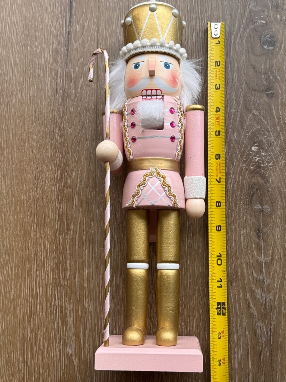 Pink and Gold Nutcracker Soldier Decorative Figurine - Home Accents